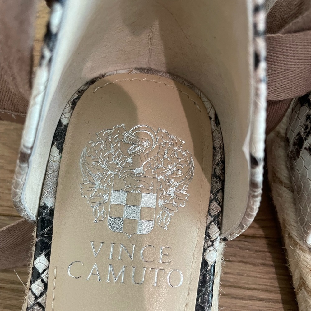 Vince Camuto Jeliany Espadrille Platform Sandal in Taupe/Tone/Snakeskin - Picture 12 of 15